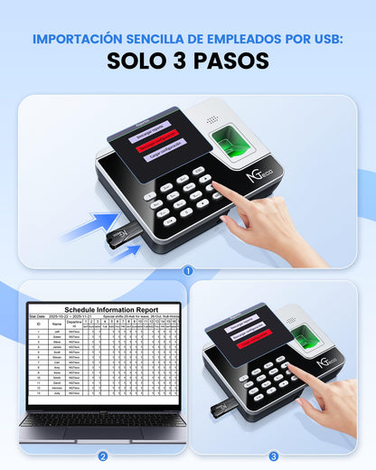 Terminal pontaj NGTeco AS10 recunoastere amprenta 0.5 secunde