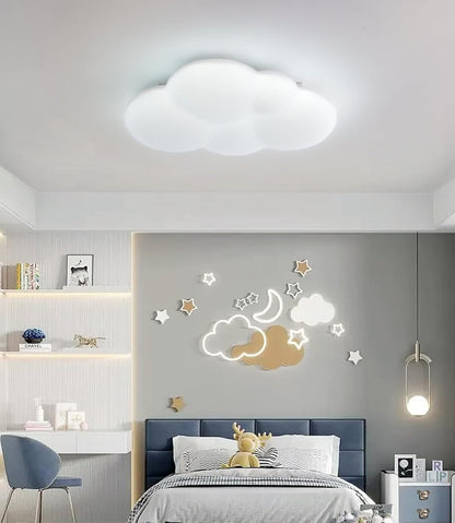 YUEEU PE soveværelse lampe børneværelse lampe loft LED loftslampe børneværelse 40 cm sky loftslampe børnelampe, dæmpbar sky lampe med fjernbetjening, loftslamper til børn, babyværelse