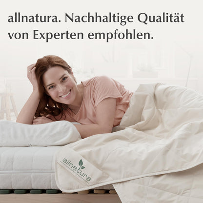 Plapuma din puf de camila si pene allnatura Ansara Ultralight 135x200 cm, clasa caldura 1, certificata Downpass, fabricata in Germania