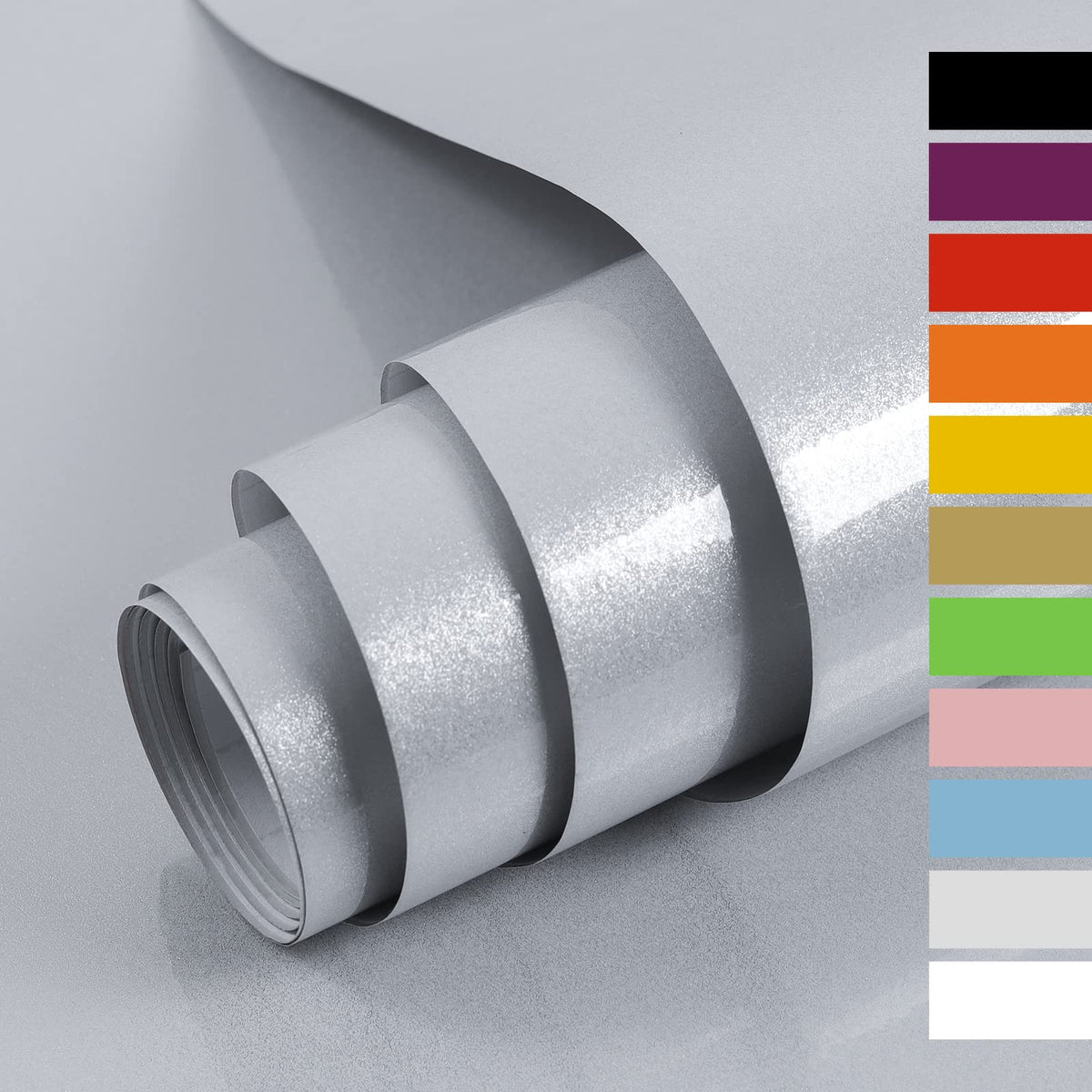 Folie decorativa Hode H-45 alba glitter 60 x 500 cm autoadeziva