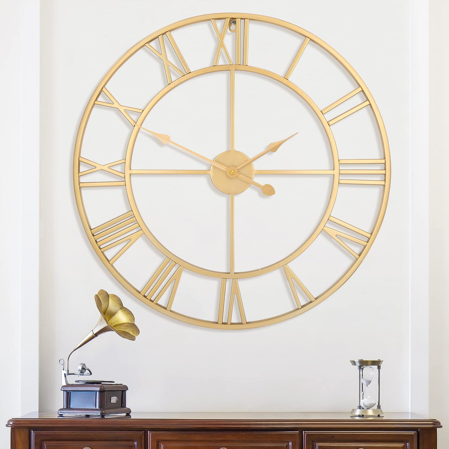 Ceas de perete HAITANG Vintage 47 cm silentios, analog, quartz