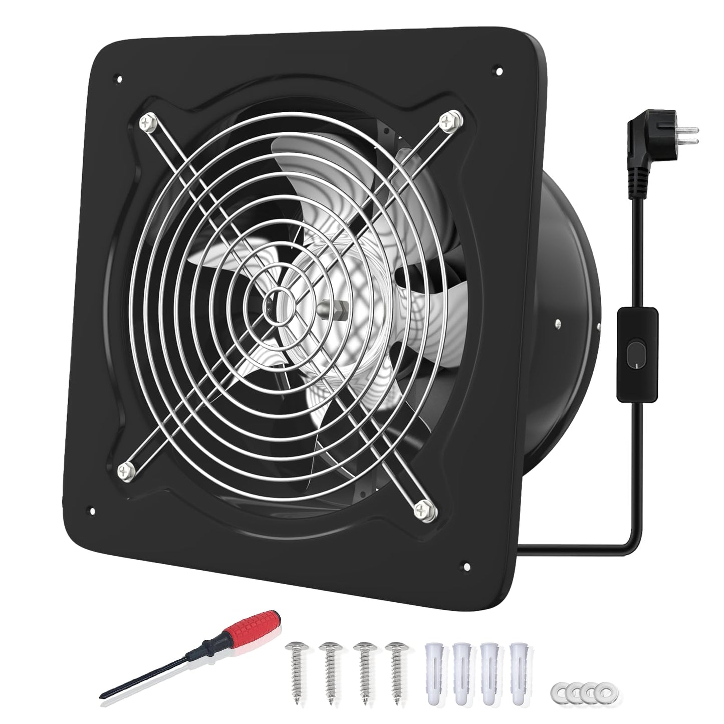 Ventilator extractor aer 200mm FanGoFast 980m3/h silent cu supapa