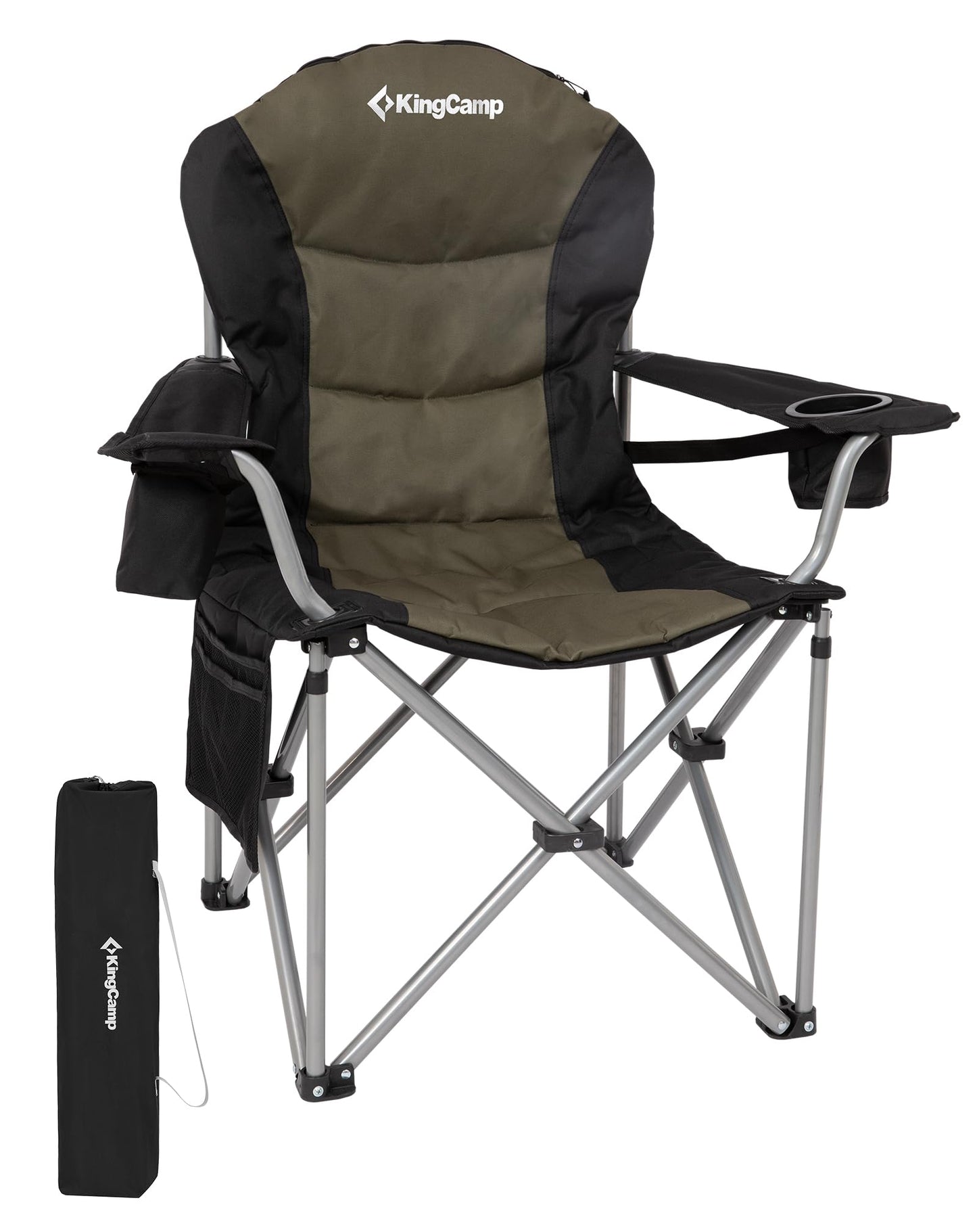 Scaun camping KingCamp Heavy Duty pliabil 250 kg suport lombar