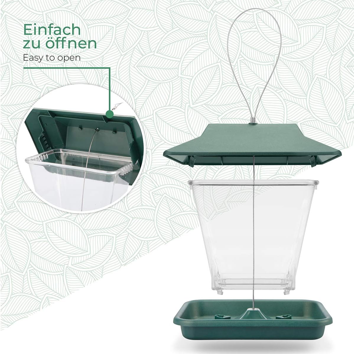 Hanging Bird House - Feeding Bowl for Birds with Landing Sites - Feeder, Feeding Station for Year-Round Wild Birds Feeding