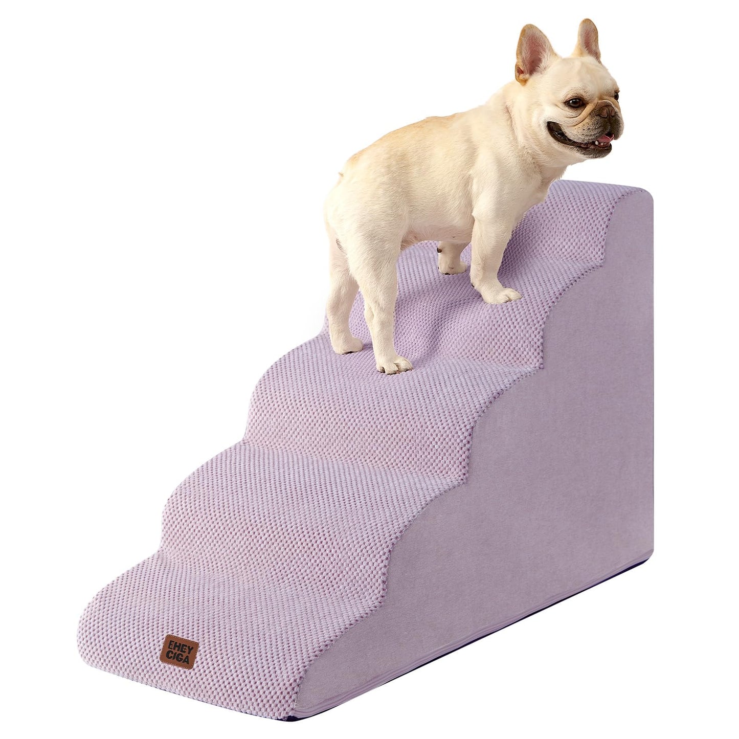 Scara pentru caini EHEYCIGA 4-Step 4 trepte fleece gri