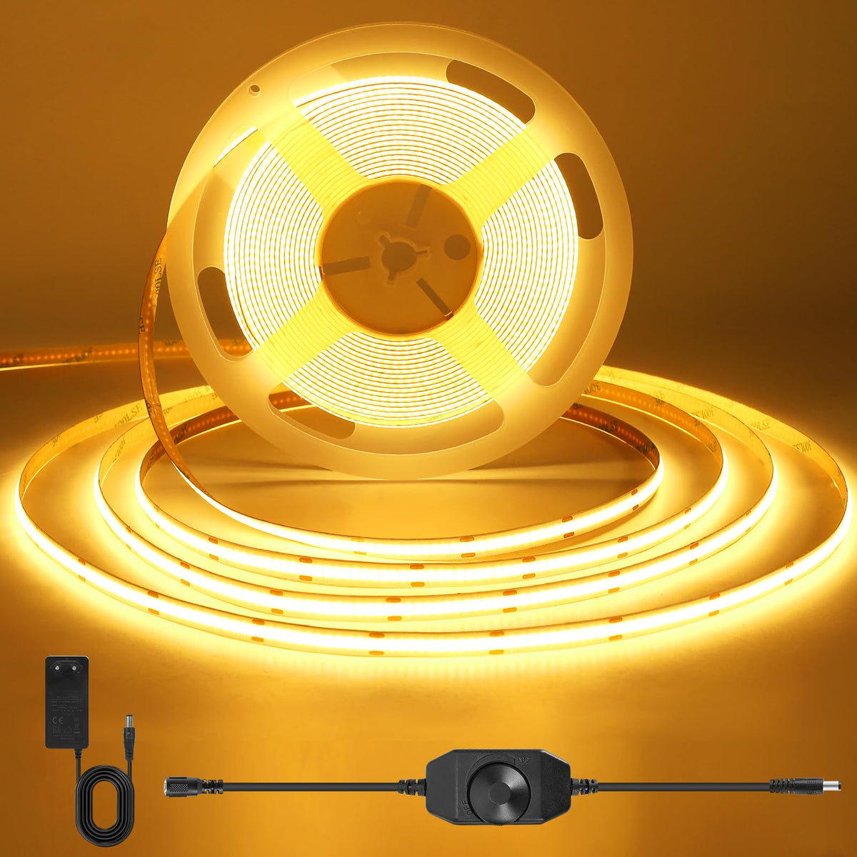Banda LED ACELUMO COB 3M 3000K Dimmabila cu Telecomanda 24W