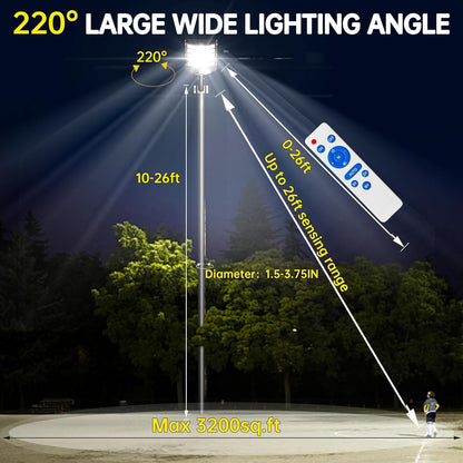 Lampa stradala solara JAYNLT Y-8200W cu senzor de miscare, marimea L