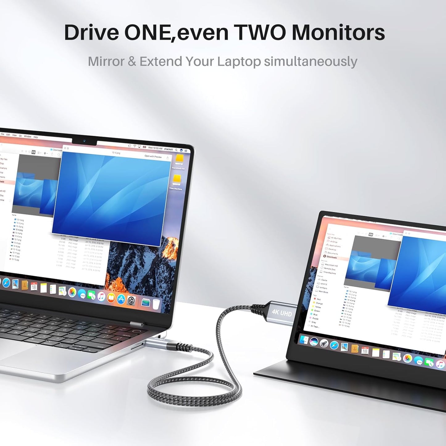 LDLrui USB C zu Mini HDMI Kabel 1.5M, 4K@60Hz Type C zu Mini HDMI 2.0 HDR Kabel für Laptop,MacBook,iPad Pro,iPhone 15 Serie,ROG Ally,Steam Deck, Galaxy S Serie zu Portable Monitor