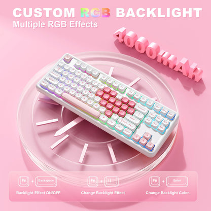 Tastatura mecanica YUNZII B87 Wireless 87 taste RGB hot-swap