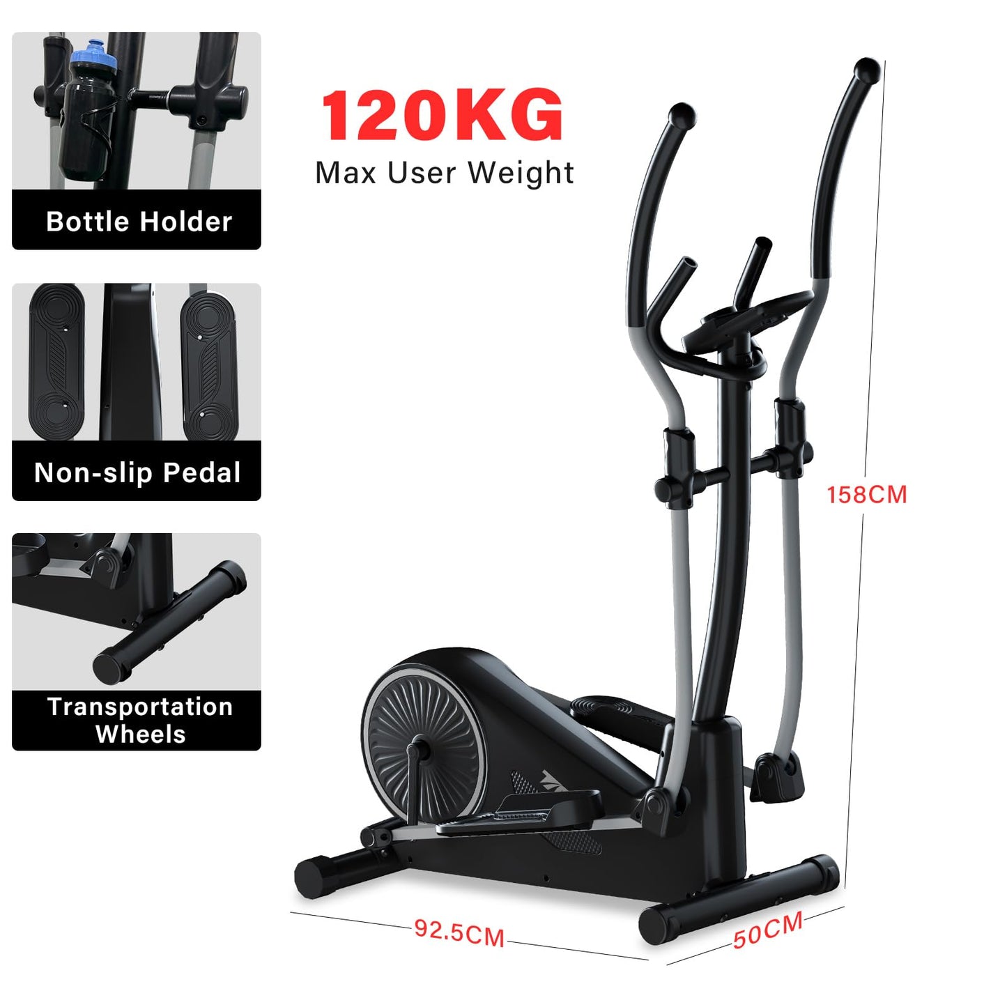 Crosstrainer TODO E004 Rezistenta magnetica 32 trepte LCD App