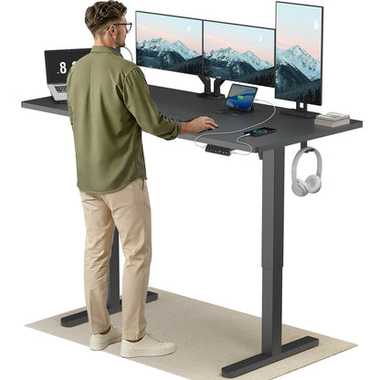 Birou HUANUO reglabil electric 120x80 cm USB-C USB-A alb