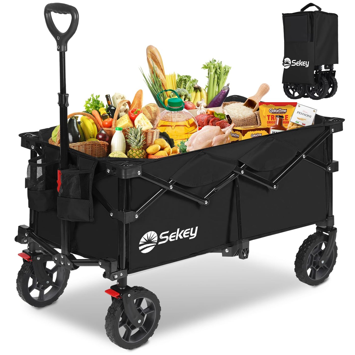 Carucior pliabil Sekey XXL Plus 200 L, 200 kg, roti off-road