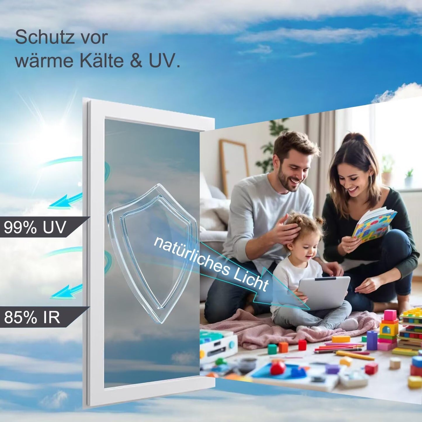 Folie geam Gutsurge FBAXW-90x200cm 99% UV, 90x200 cm