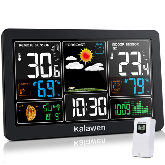 Statie meteo wireless cu ceas alarma MSF Kalawen, barometru, prognoza