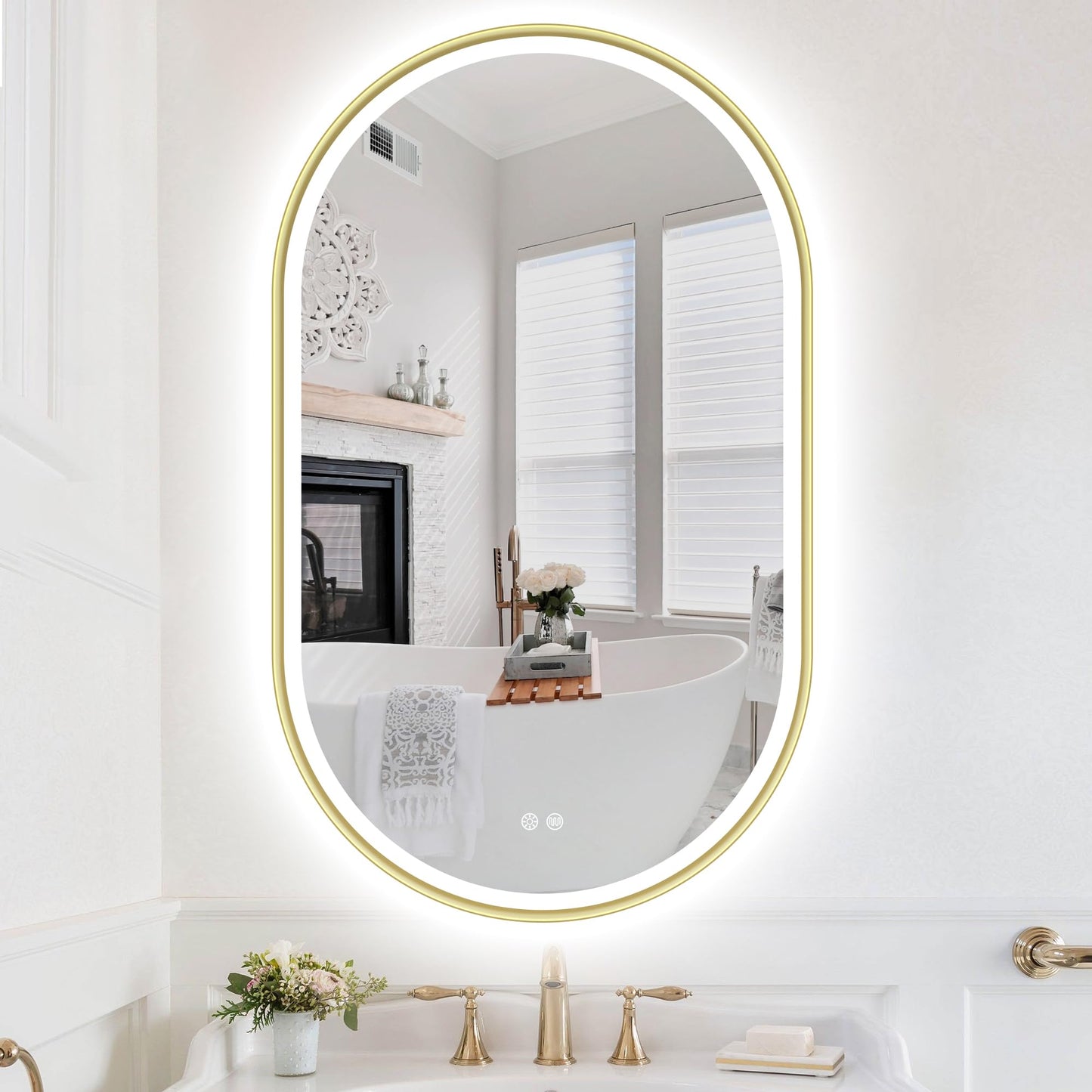 Oglinda baie Sbagno 100x60 cm LED anti-aburire