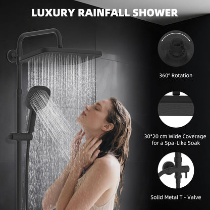 Dus Hibbent Self-Cleaning Rainfall Shower Kit 30cm 4 moduri