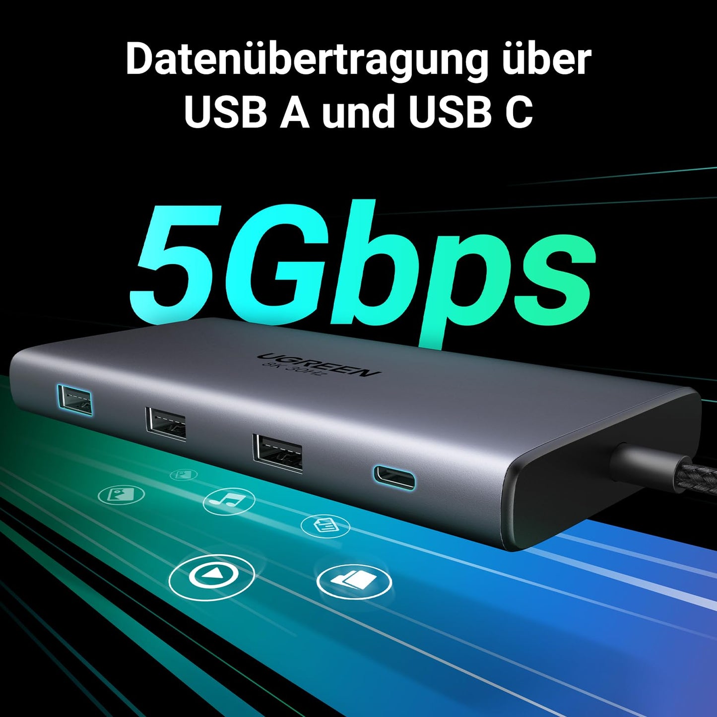 Docking station UGREEN Revodok Pro 10 in 1 2x HDMI 4K 60Hz
