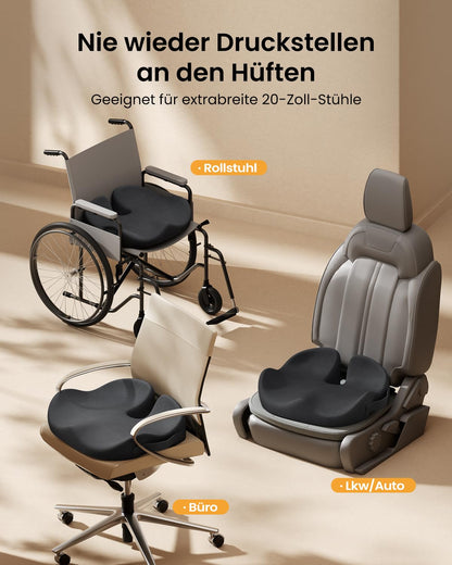 Perna sezut ProtoArc SC Butterfly Memory Foam XL ergonomica neagra