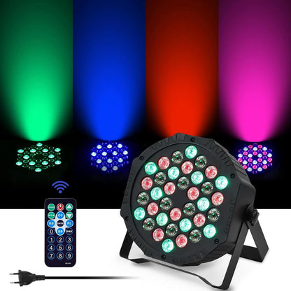 Lumini disco AIMKAP NO RGB 36 LED 3600 lumeni, pachet 2