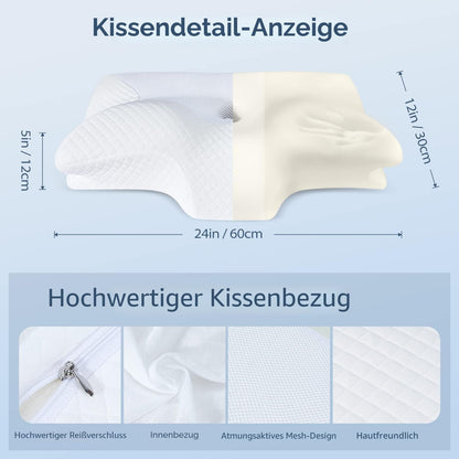 Perna cervicala HOMCA HCCP-01 Memory Foam ergonomica 60x35 cm