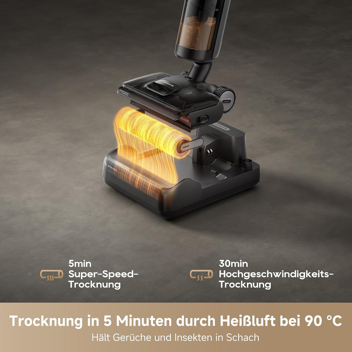 Aspirator umed-uscat dreame H12 Pro FlexReach, 18000 Pa, spalare la 90°C