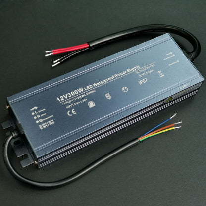 Alinana LED Transformer 24 V 300 W, IP67 Waterproof Transformer 230 V to 24 V, 24 V Power Supply 300 W for LED Strip Lamps, Transformer 24 V 0-12.5 A