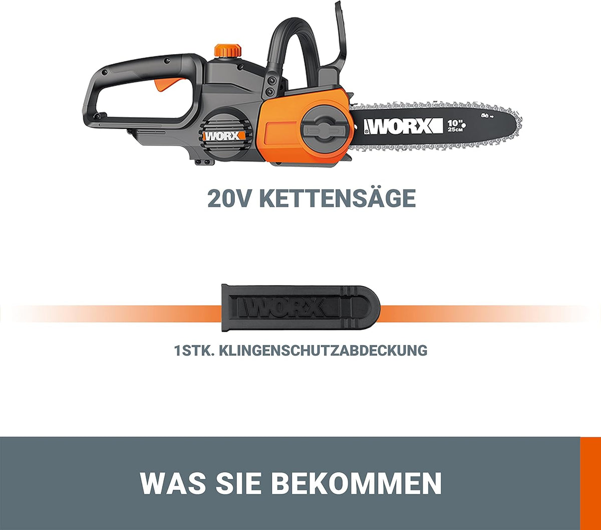 Drujba cu acumulator WORX WG322E.9 20 V, fara acumulator si incarcator