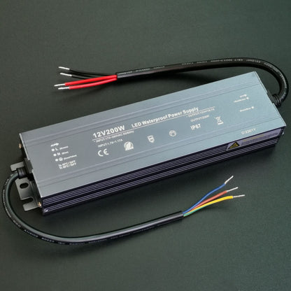 Alinana LED Transformer 24 V 300 W, IP67 Waterproof Transformer 230 V to 24 V, 24 V Power Supply 300 W for LED Strip Lamps, Transformer 24 V 0-12.5 A
