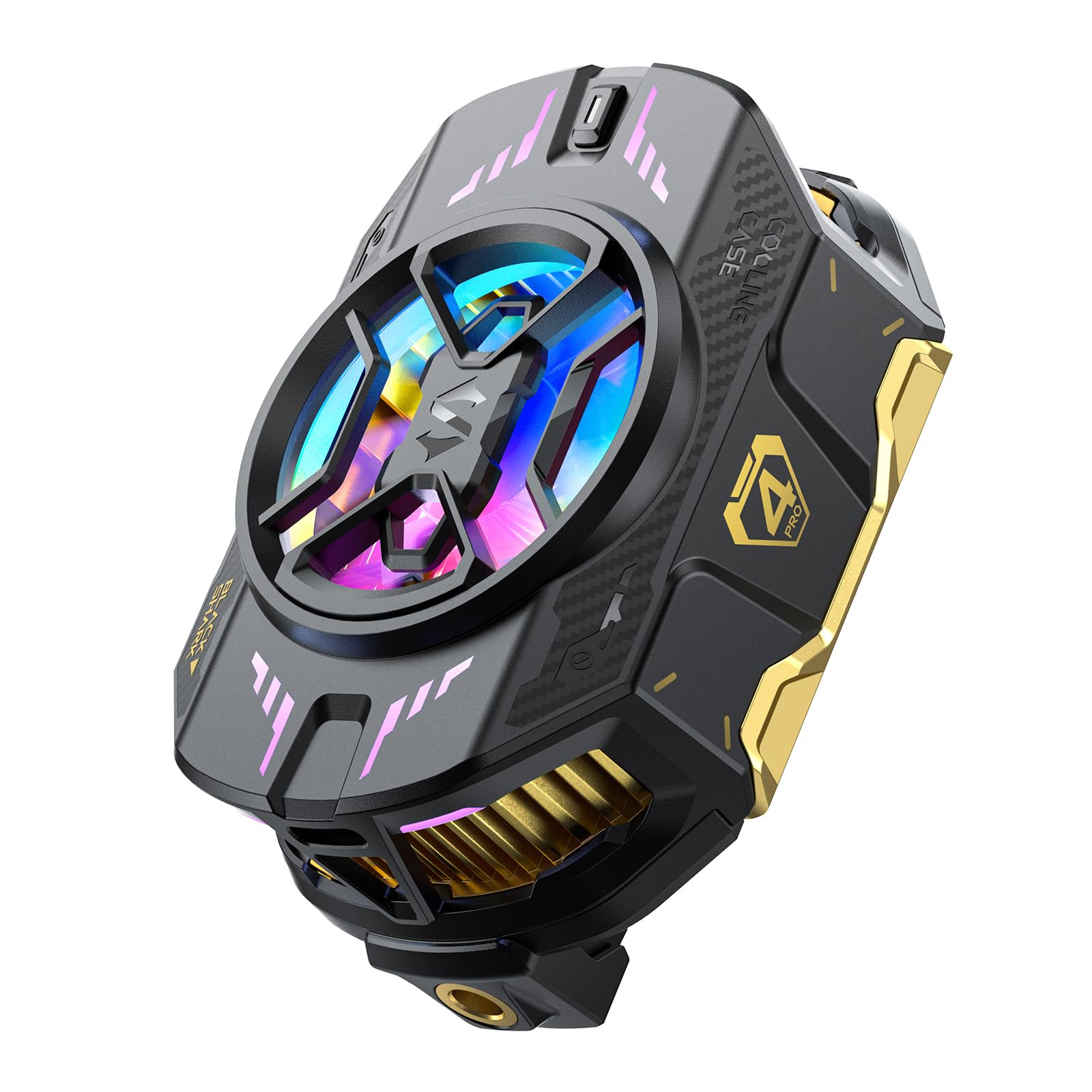 Black Shark FunCooler 3 Pro Mobile Phone Cooler Fan Fast Cooling Sleep Timer Function as Phone Stand Physical Switch 5 Speed Cooling Performance Quiet Gaming for Tiktok Live Streaming