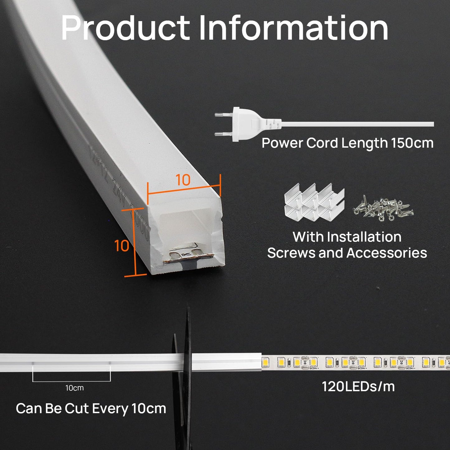 Banda LED SUCIKORIO 20m IP65 3000K 220V Flexibila