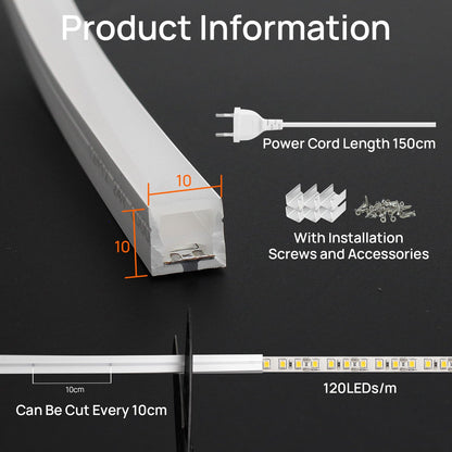 Banda LED SUCIKORIO 20m IP65 3000K 220V Flexibila