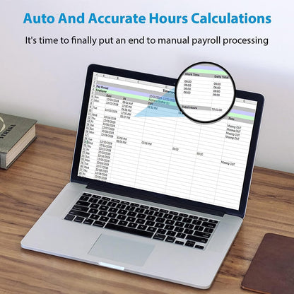 NGTeco Clock in Machine for Employees Time Attendance MachineWith Face, Fingerprint, RFID and PIN Punching in One, Office Time Card Machine Eff Manage Employee Attendance With APP for iOS Android