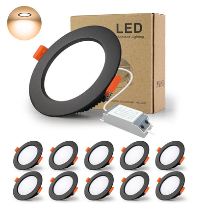 Set 10 Spoturi LED incastrate 7W IP44 480lm 3000K lumina calda