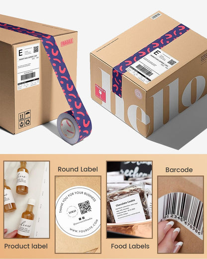 vretti Label Printer USB, DHL Label Printer, Shipping Labels Printer, Label Printer 4 x 6 for Small Business, Label Printer DHL Compatible with Amazon, Etsy, Ebay,UPS,USB Supports Windows/Mac