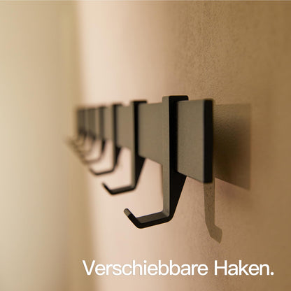 Cuier de perete Designfabrik Hamburg DFHH-A01 8 carlige, aluminiu