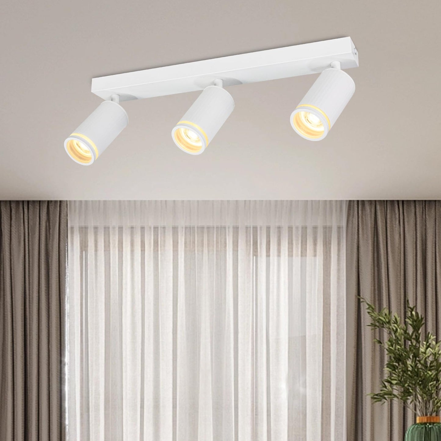 Spot luminos White 3 becuri GU10 aluminiu rotativ 2250 lm