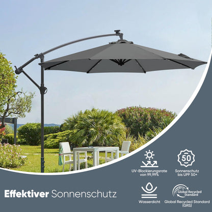 Umbrela gradina Sekey Traffic Light 300 cm cu manivela UV50+