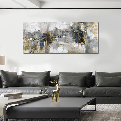Tablou FajerminArt Abstract Gri 120x50 cm Canvas pe Cadru Lemn