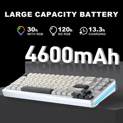 Tastatura YUNZII AL71 71 taste aluminiu CNC RGB wireless