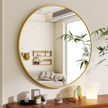 Oglinda BEAUTYPEAK 60 cm Rotunda Alba Cadru Aluminiu Shatterproof