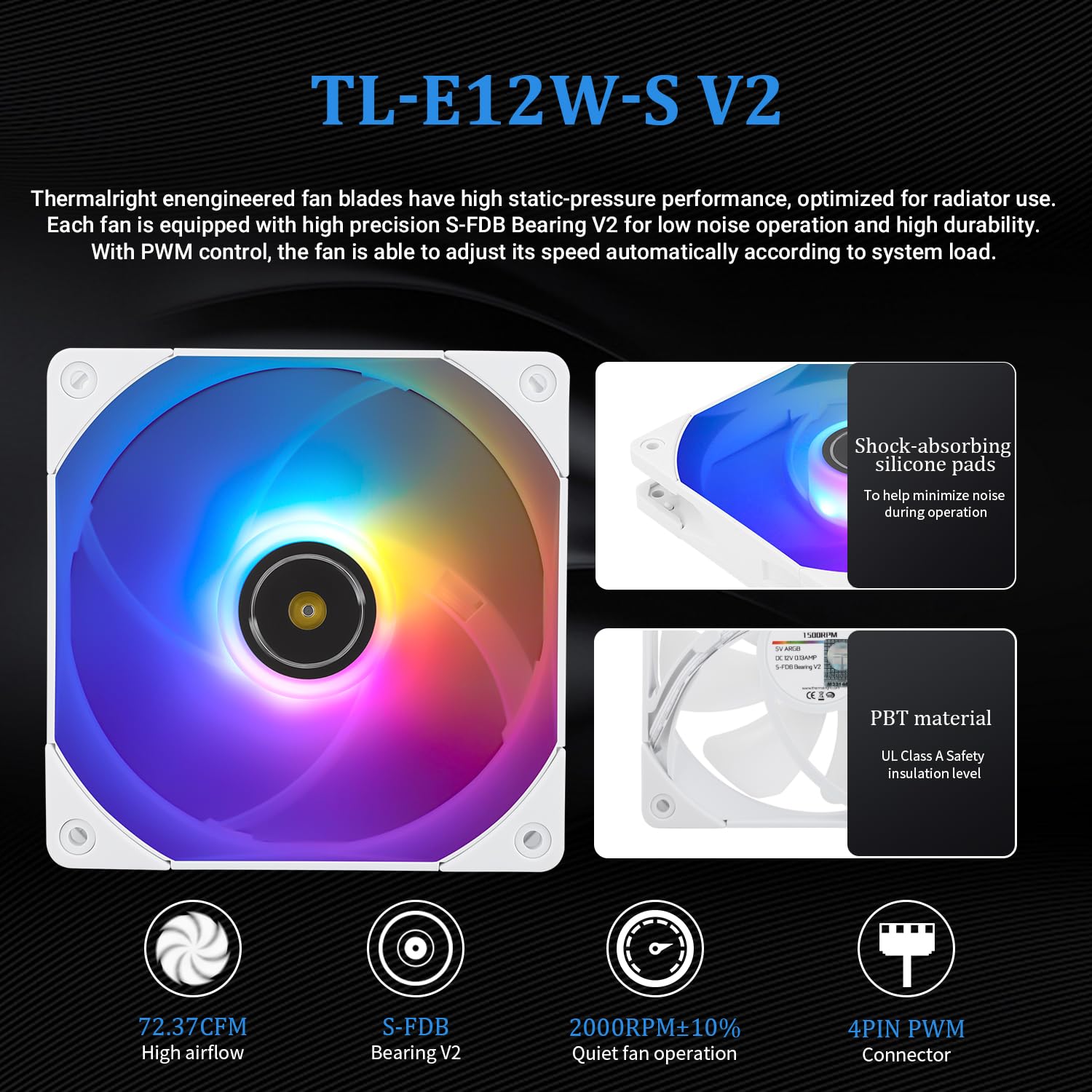 Thermalright CORE Vision 360 White ARGB-360mm AIO CPU Liquid Cooler,IPS LCD Screen with 480 * 480 Resolution,for AM4/AM5/Intel LGA1700/1851,‘2.1 inch’Magnet-Absorbent LCD Screen for Images