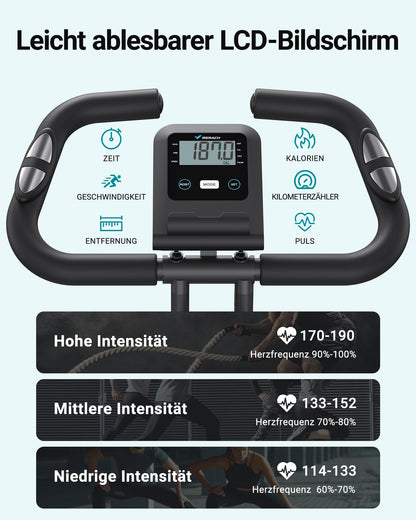 Bicicleta fitness MERACH MR-S15B1 pliabila, rezistenta magnetica 16 niveluri