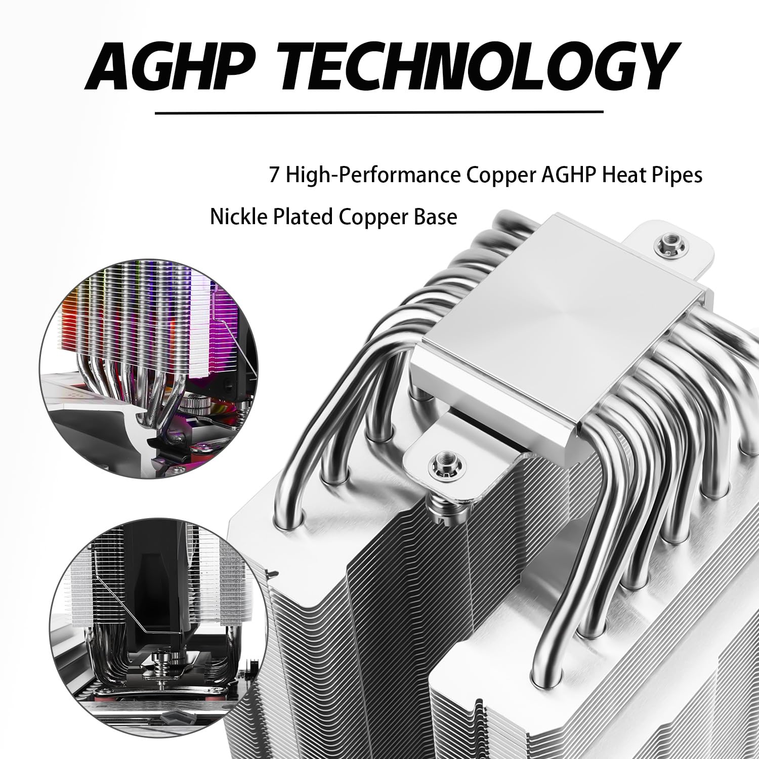Phantom Spirit 120 SE ARGB CPU Air Cooler,7 Heat Pipes CPU Cooler,Dual 120mm TL-C12B-S V2 PWM Fan,AGHP 4.0 Technilogy,S-FDB Bearing,for AMD AM4 AM5/Intel 1700/1150/1151/1200/1851