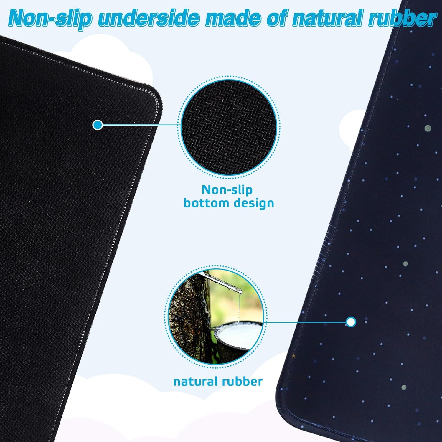 Mouse Mat Gaming Mouse Mat XXL 900 x 400 mm Desk Mat Large Mouse Mat White Mouse Pad Mouse Pad Earth Rocket Mouse Mat with Motif for PC Office Desk Mat Laptop Computer
