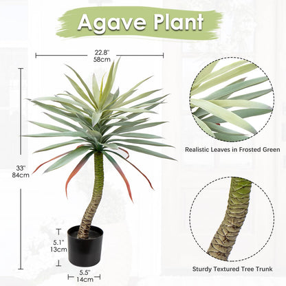 Planta artificiala Briful Agave 84 cm verde cu baza stabila