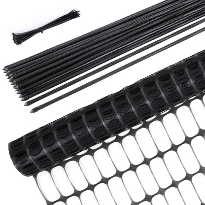 Gard plastic Ohuhu GPF-03 1m x 30m negru, rezistent UV