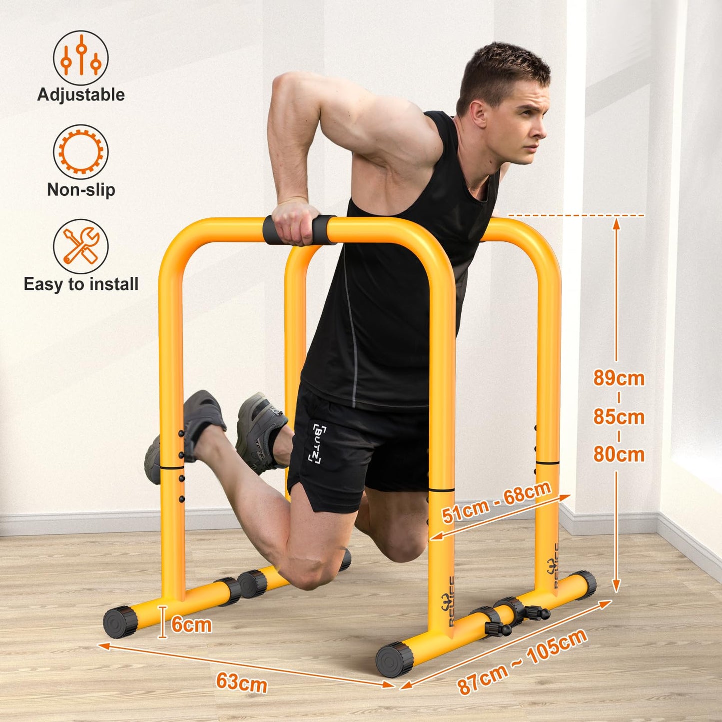 Bare paralele RELIFE REBUILD YOUR LIFE JL-PU01 otel 180 kg