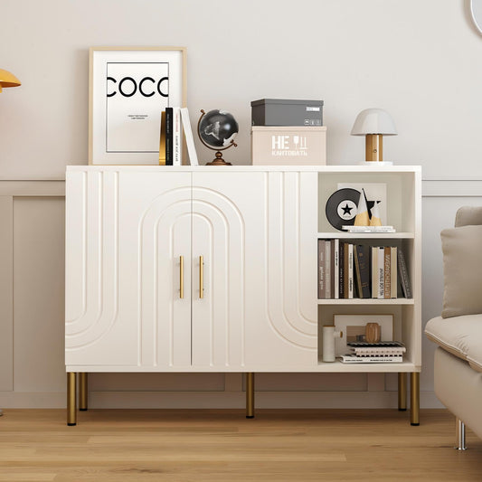 Comoda DAWNYIELD cu 2 usi si 3 rafturi, 110x35x82 cm