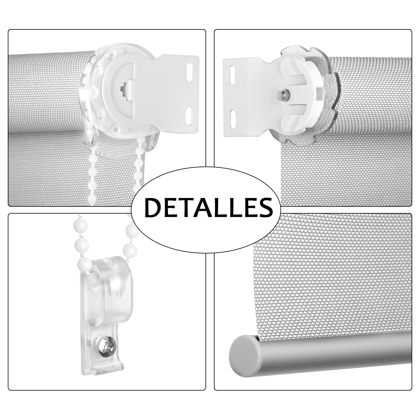Rulou MERCURY TEXTIL 135x200 cm 5% deschidere, gri, manual