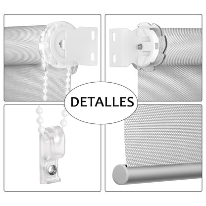 Rulou MERCURY TEXTIL 135x200 cm 5% deschidere, gri, manual